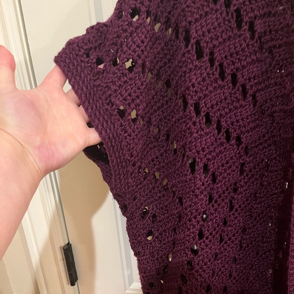 Gorgeous Purple Handmade Duster Cardigan - Picture 4 of 4